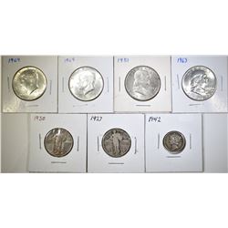 7 COIN MIXED TYPE LOT: