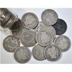 ROLL MIXED DATE BARBER DIMES