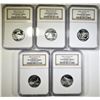 Image 1 : LOT OF 5 2006-S NGC GRADED SILVER STATE QUARTERS: