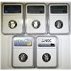 Image 2 : LOT OF 5 2006-S NGC GRADED SILVER STATE QUARTERS: