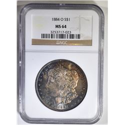 1884-O MORGAN DOLLAR  NGC MS-64