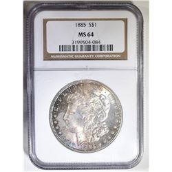 1885 MORGAN DOLLAR  NGC MS-64