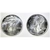 Image 1 : 2 1994 AMERICAN SILVER EAGLES