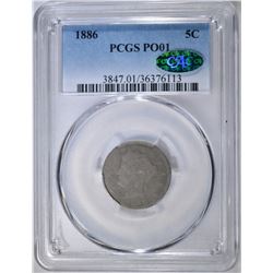 1886 LIBERTY NICKEL  PCG PO-01  CAC