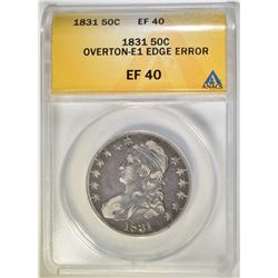 1831 BUST HALF DOLLAR  ANACS EF-40