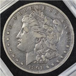 1891-CC MORGAN DOLLAR  XF