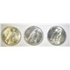 Image 2 : 3 1923 PEACE DOLLARS  CH BU