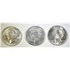 Image 1 : 1922, 24, 25 PEACE DOLLARS  CH BU