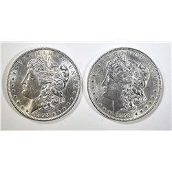 2 1898 BU MORGAN DOLLARS