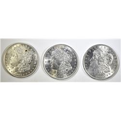 2- 1921 & 1- 21-D BU MORGAN DOLLARS