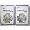 Image 1 : NGC GRADED MORGANS; 1883-O MS-60 & 1899-O MS-62
