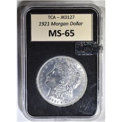 1921 MORGAN DOLLAR, TCA GEM BU