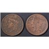 Image 1 : 1836 VG & 1854 VF LARGE CENTS