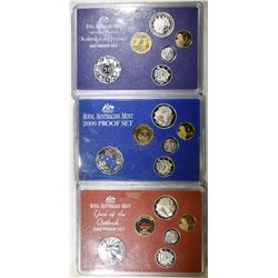 2000, 2002, & 2003 ROYAL AUSTRALIAN PROOF SETS