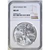 Image 1 : 2012 AMERICAN SILVER EAGLE NGC MS-69