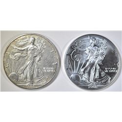 2002 & 2003 AMERICAN SILVER EAGLES