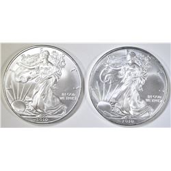 2-2010 BU AMERICAN SILVER EAGLES