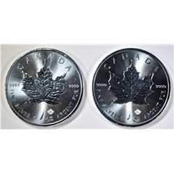 2-BU 2016 CANDIAN SILVER MAPLE LEAF COINS