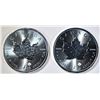 Image 1 : 2-BU 2016 CANDIAN SILVER MAPLE LEAF COINS