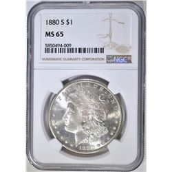 1880-S MORGAN DOLLAR NGC MS-65