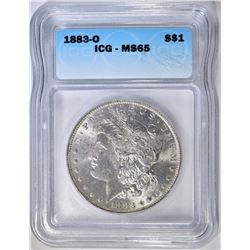 1883-O MORGAN DOLLAR ICG MS-65