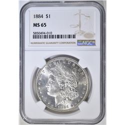 1884 MORGAN DOLLAR NGC MS-65