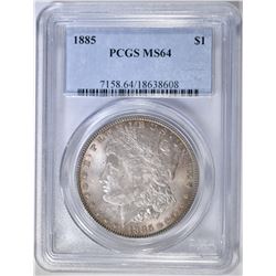 1885 MORGAN DOLLAR PCGS MS-64