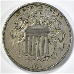 1866 SHIELD NICKEL VF