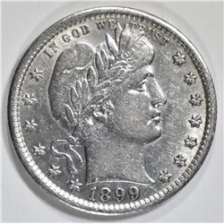 1899 BARBER QUARTER AU/BU