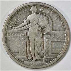 1917-D T-1 STANDING LIBERTY QUARTER VF