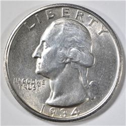 1934-D MED. MOTTO WASHINGTON QUARTER CH BU