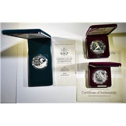 3-MODERN U.S. PROOF COMMEM SILVER DOLLARS