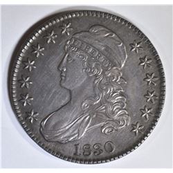 1830 BUST HALF DOLLAR AU/BU