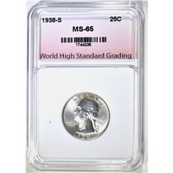 1938-S WASHINGTON QUARTER WHSG GEM BU