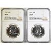 Image 1 : 1961 & 62 FRANKLIN NHALF DOLLARS NGC PF-67