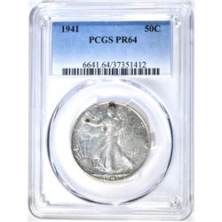 1941 WALKING LIBERTY HALF DOLLAR PCGS PR-64