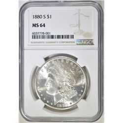 1880-S MORGAN DOLLAR NGC MS-64