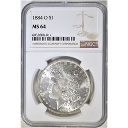 1884-O MORGAN DOLLAR NGC MS-64