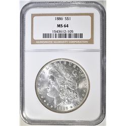 1886 MORGAN DOLLAR NGC MS-64