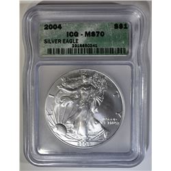 2004 AMERICAN SILVRER EAGLE ICG MS-70
