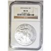 Image 1 : 2010 AMERICAN SILVER EAGLE NGC MS-70