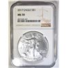 Image 1 : 2017 AMERICAN SILVER EAGLE NGC MS-70