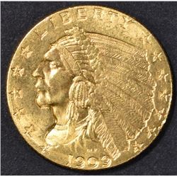 1909 $2.5 GOLD INDIAN BU