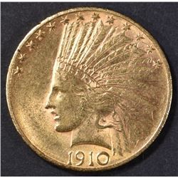 1910-D $10 GOLD INDIAN BU