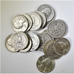 $5 FACE VALUE 90% SILVER QUARTERS