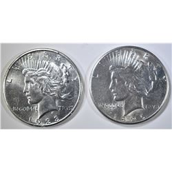 1923-S & 26-S PEACE DOLLARS  BU