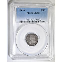 1824/2 BUST DIME  PCGS VG-10