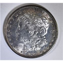 1882-S MORGAN DOLLAR, BU DMPL GASH IN NECK