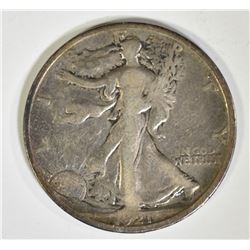1921-D WALKING LIBERTY HALF DOLLAR  FINE