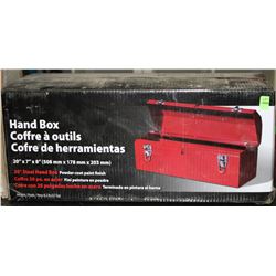 NEW 20" STEEL HAND TOOL BOX